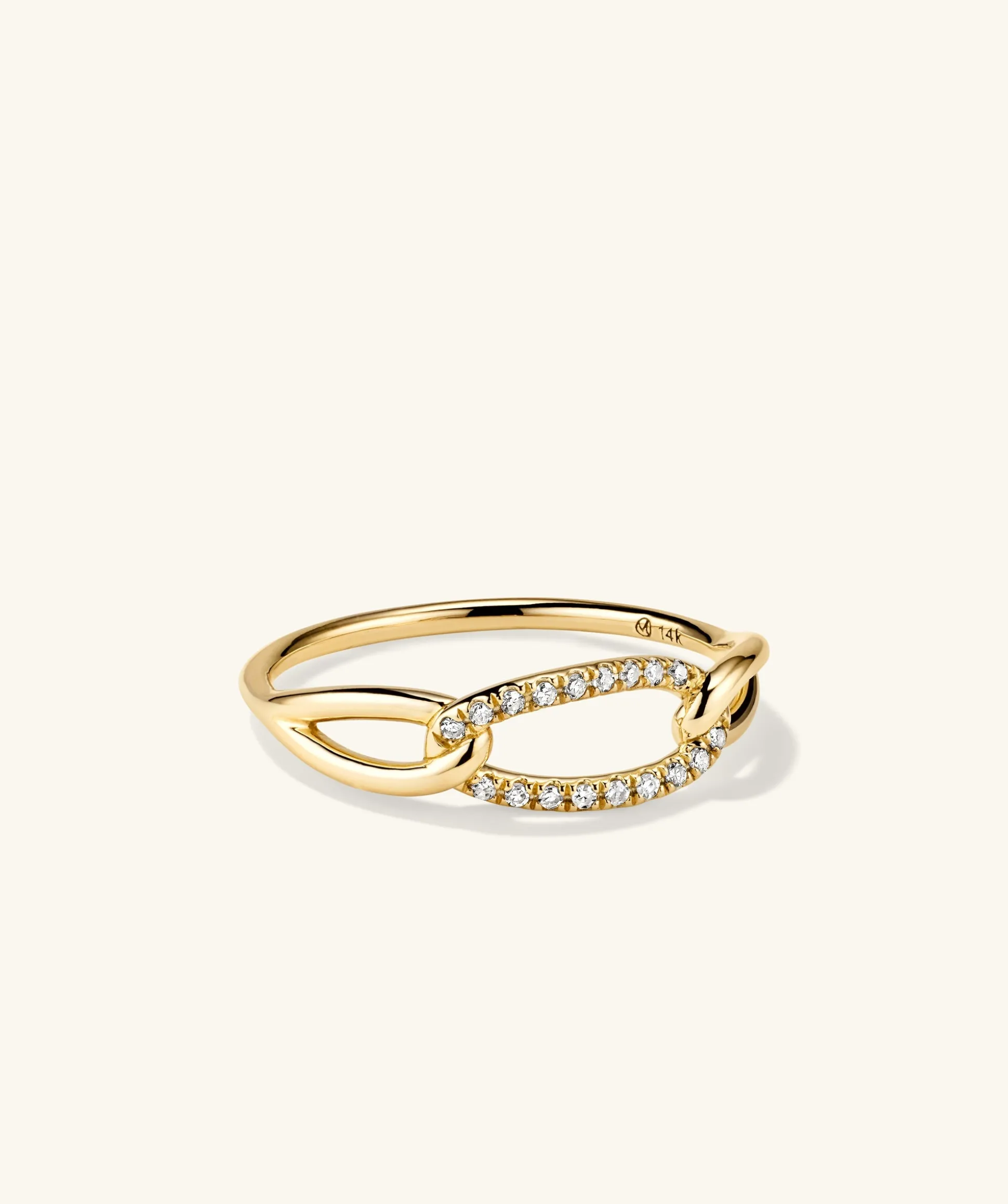 Mejuri Pavé Diamond Oversized Curb Ring- Statement Rings | Rings