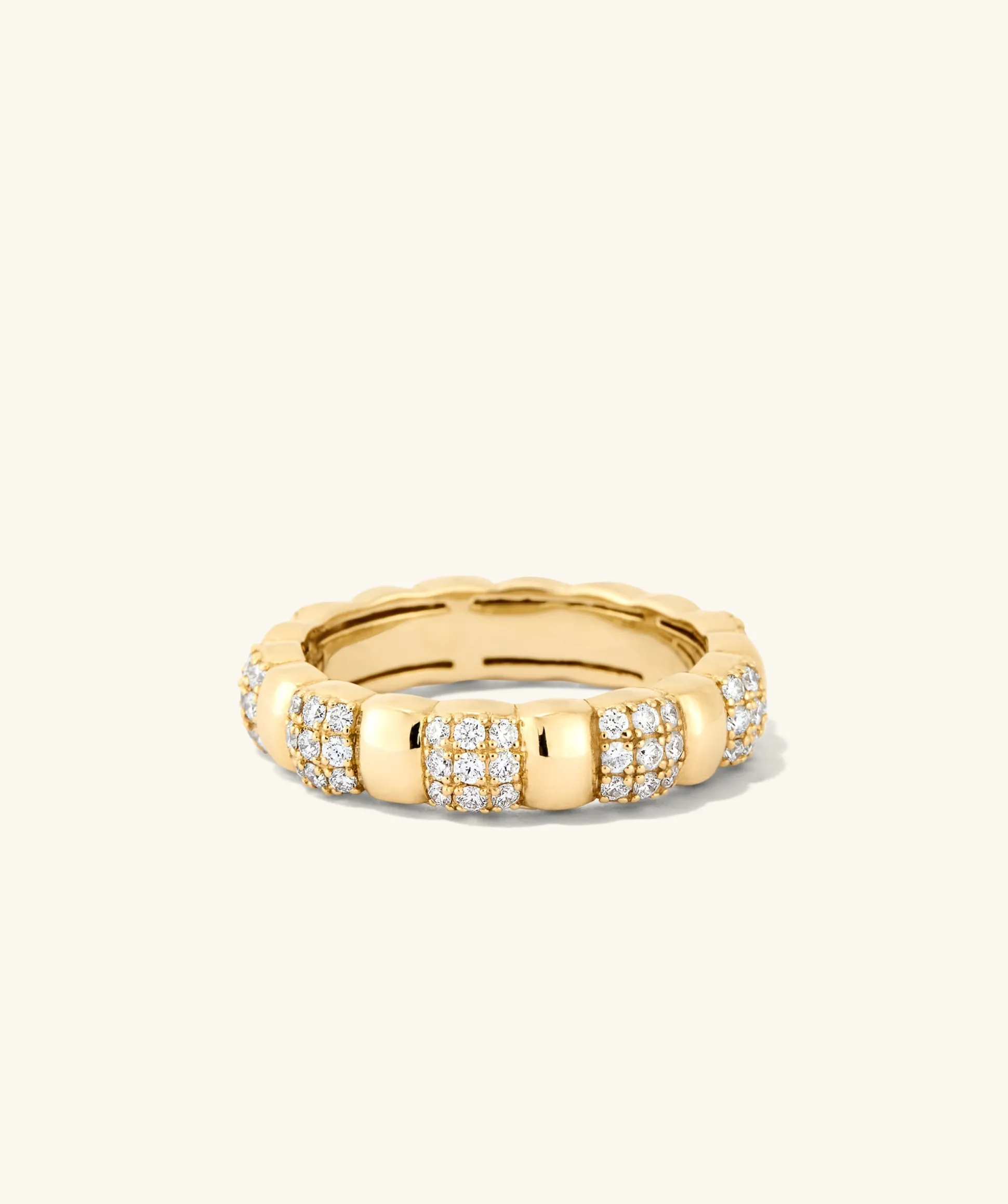 Mejuri Pavé Diamond Soft Charlotte Ring- Stackable Rings | Rings