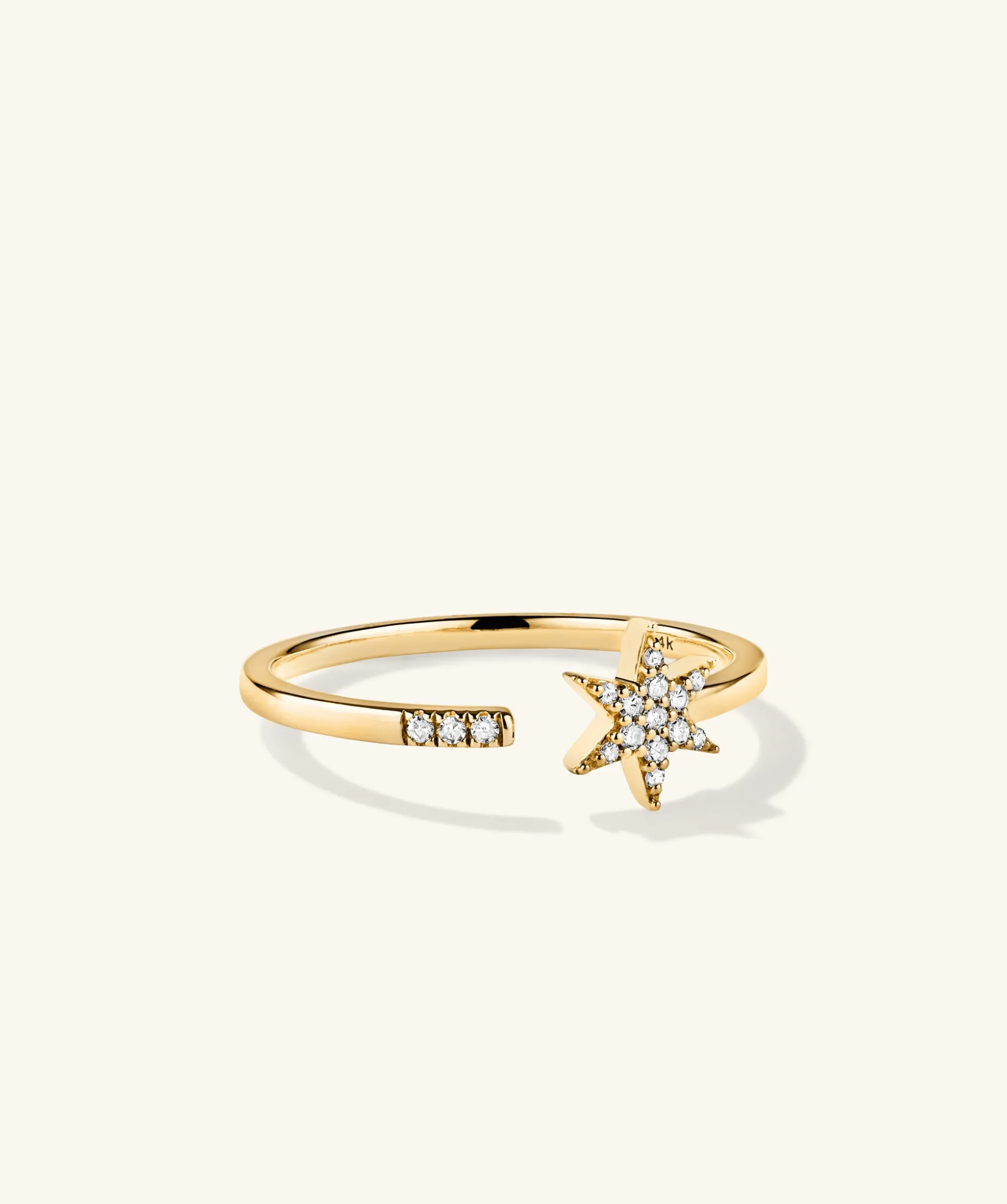 Mejuri Pavé Diamond Star Open Ring- Statement Rings | Rings