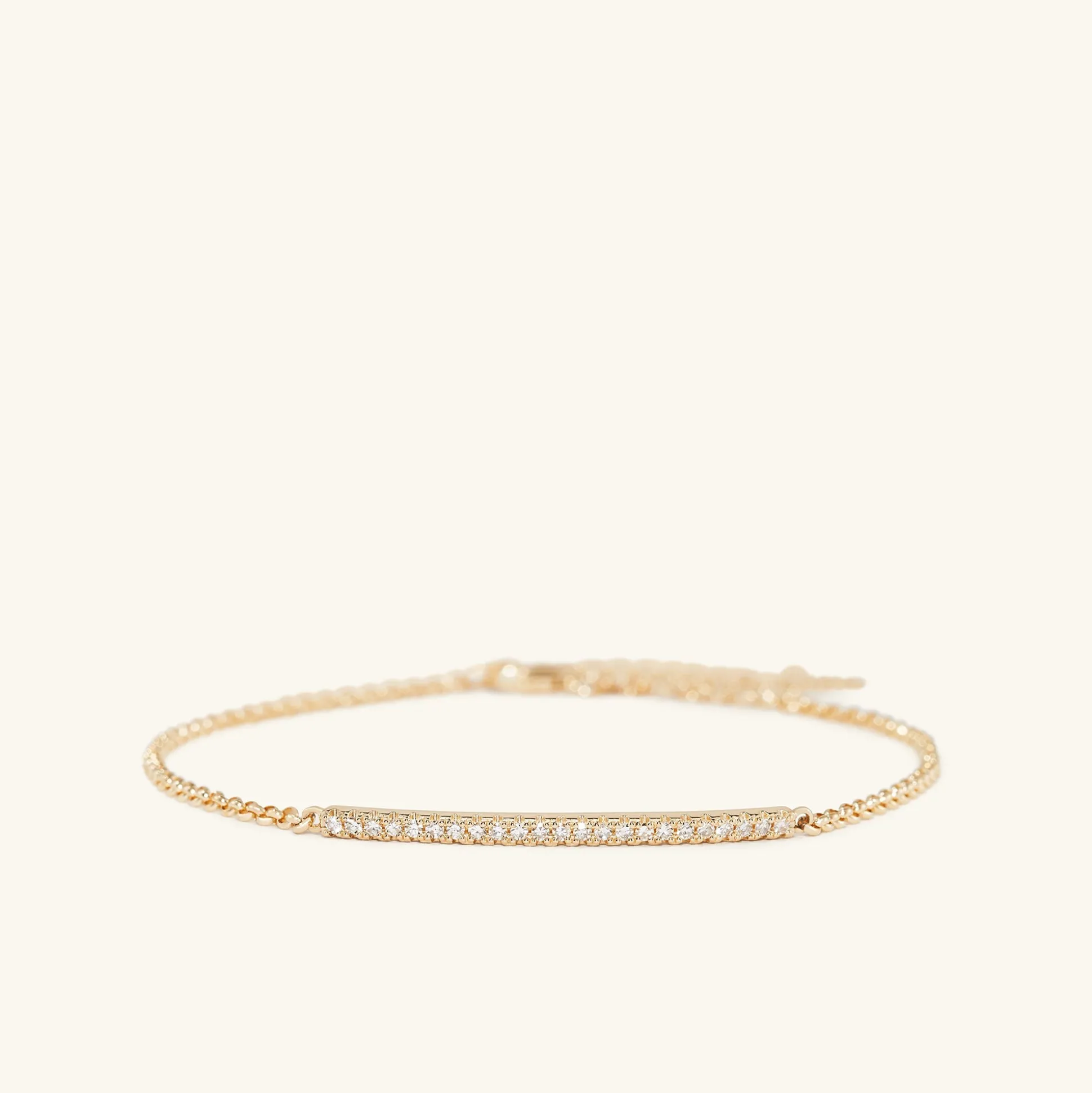 Mejuri Pave Diamond Bar Bracelet- Bracelets