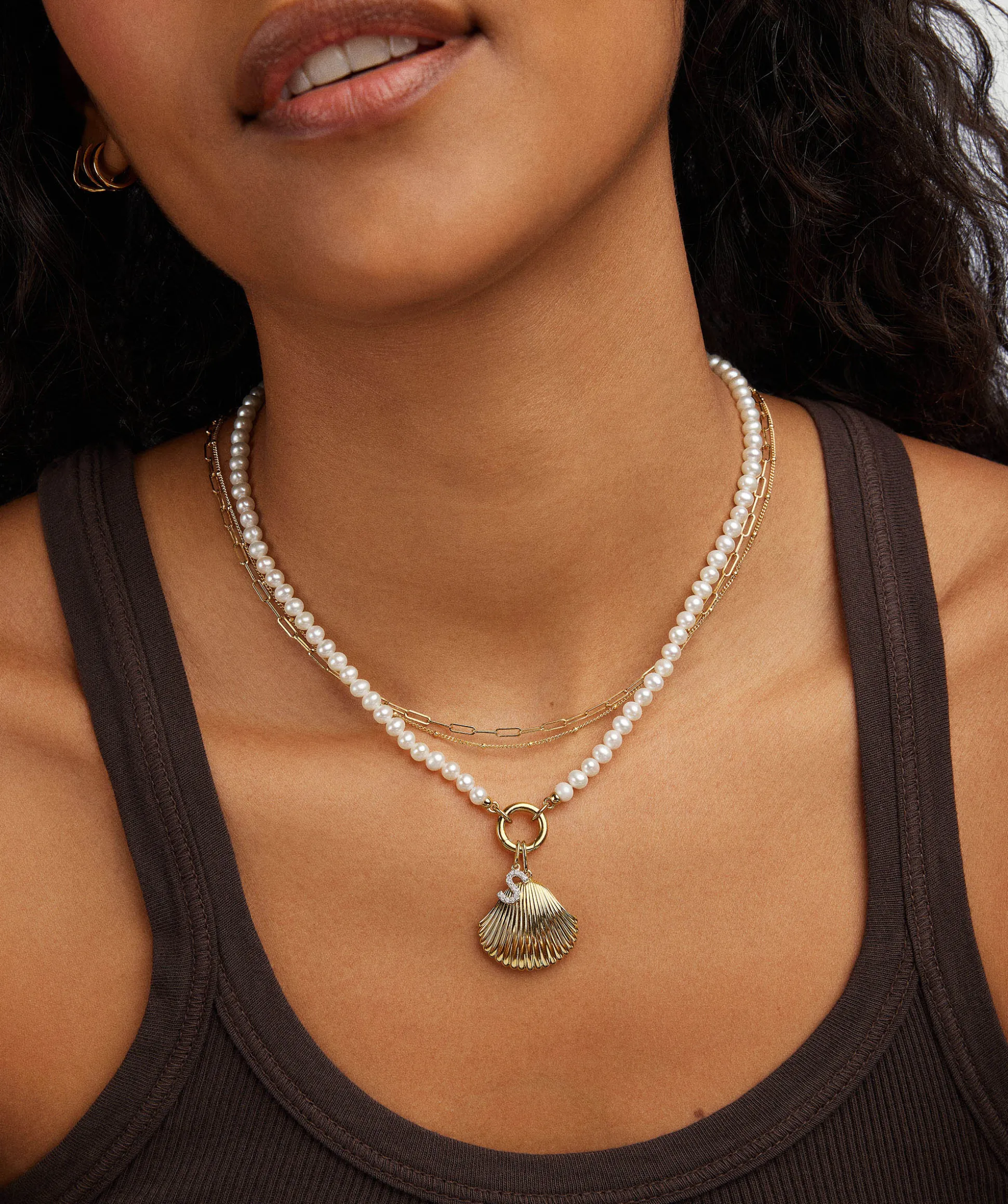 Mejuri Pearl Charm Necklace- Necklaces