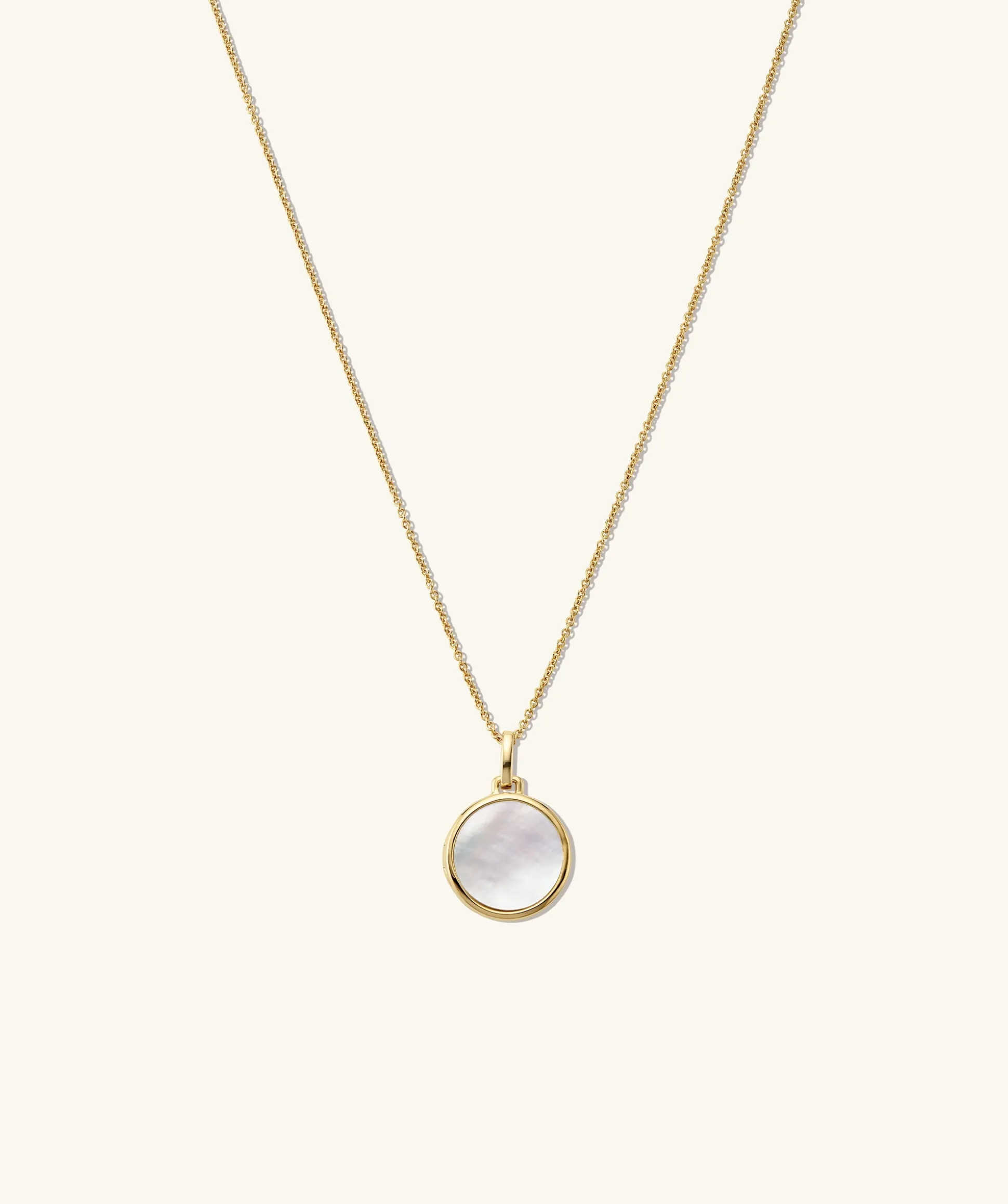 Mejuri Pearl Round Locket Necklace- Necklaces