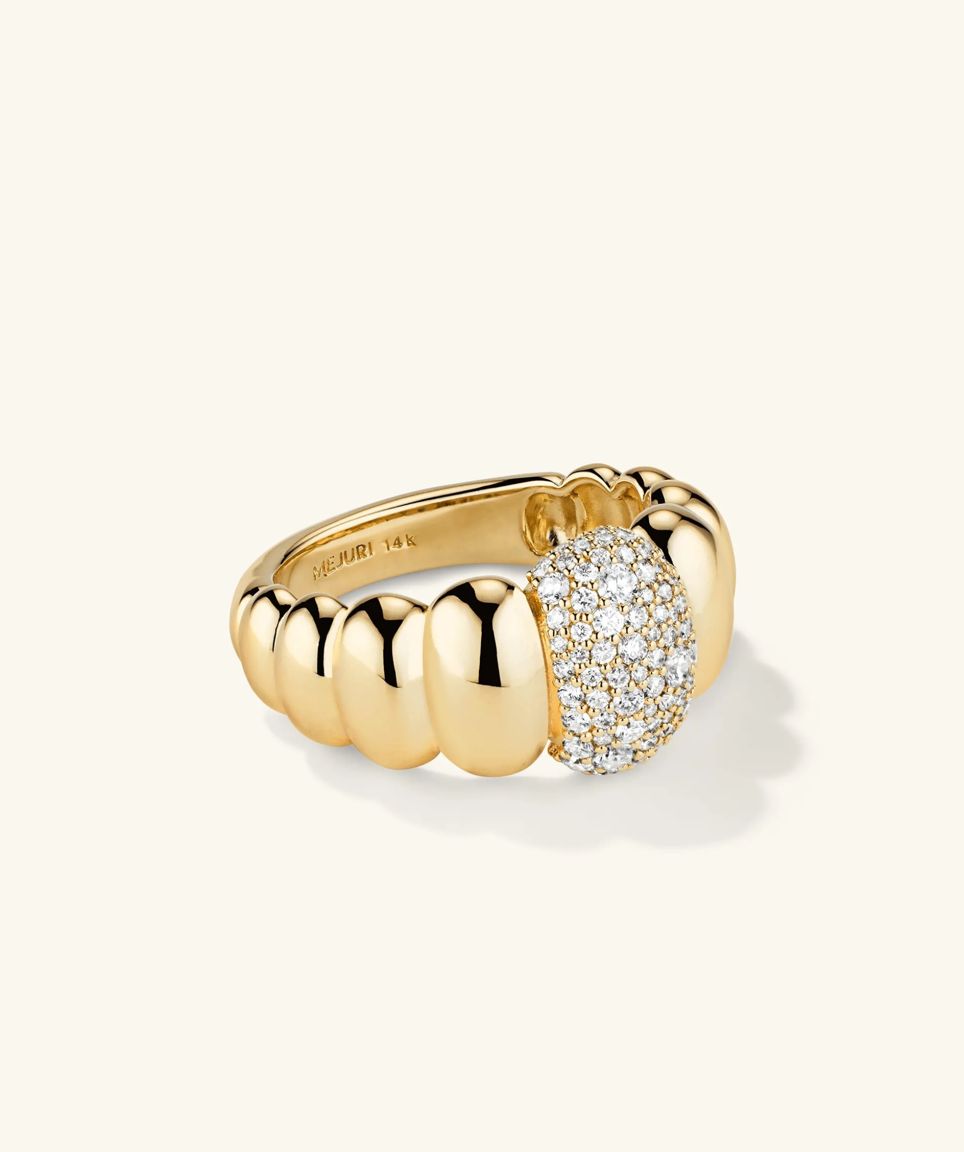 Mejuri Puffy Charlotte Pavé Diamond Ring- Statement Rings | Rings