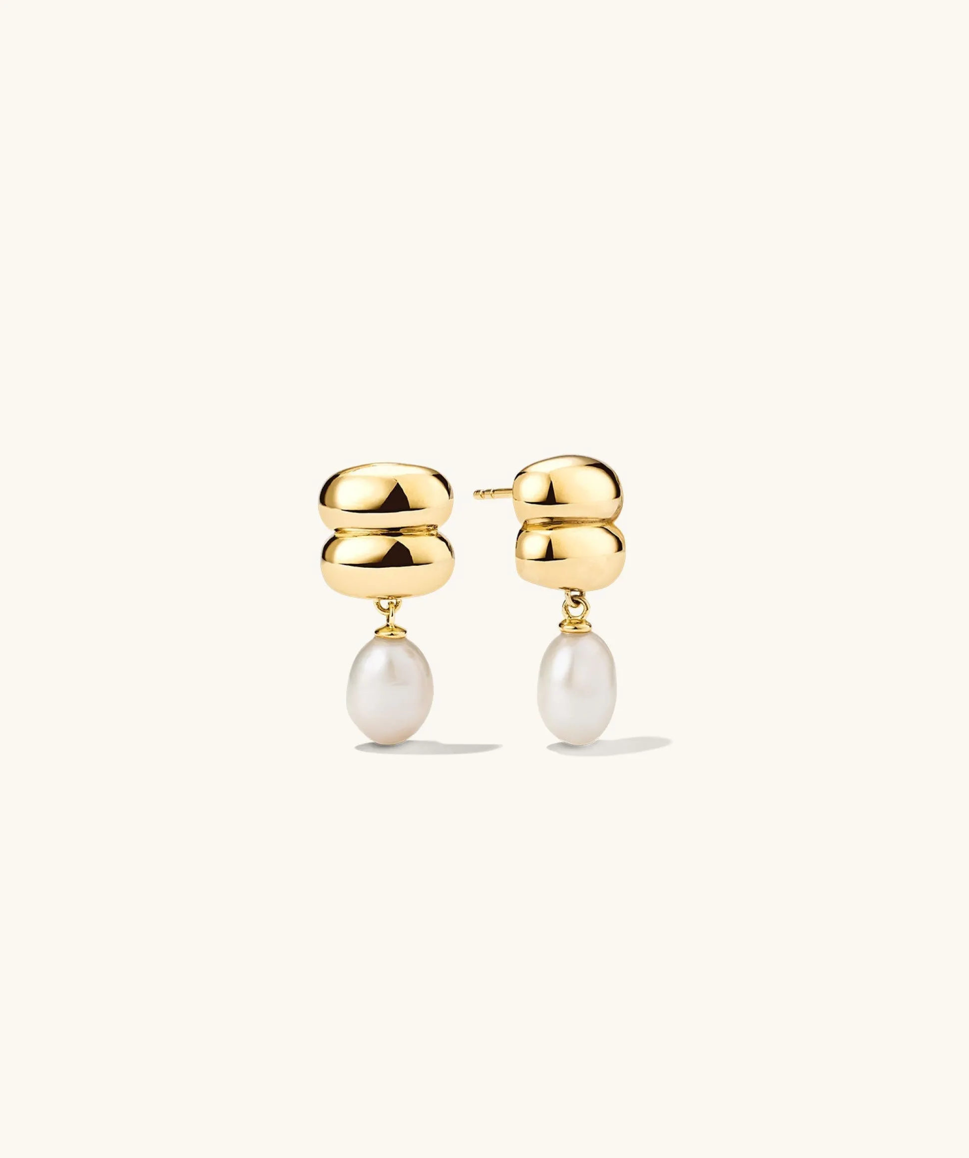 Mejuri Puffy Charlotte Pearl Drop Earring- Drop Earrings | Earrings