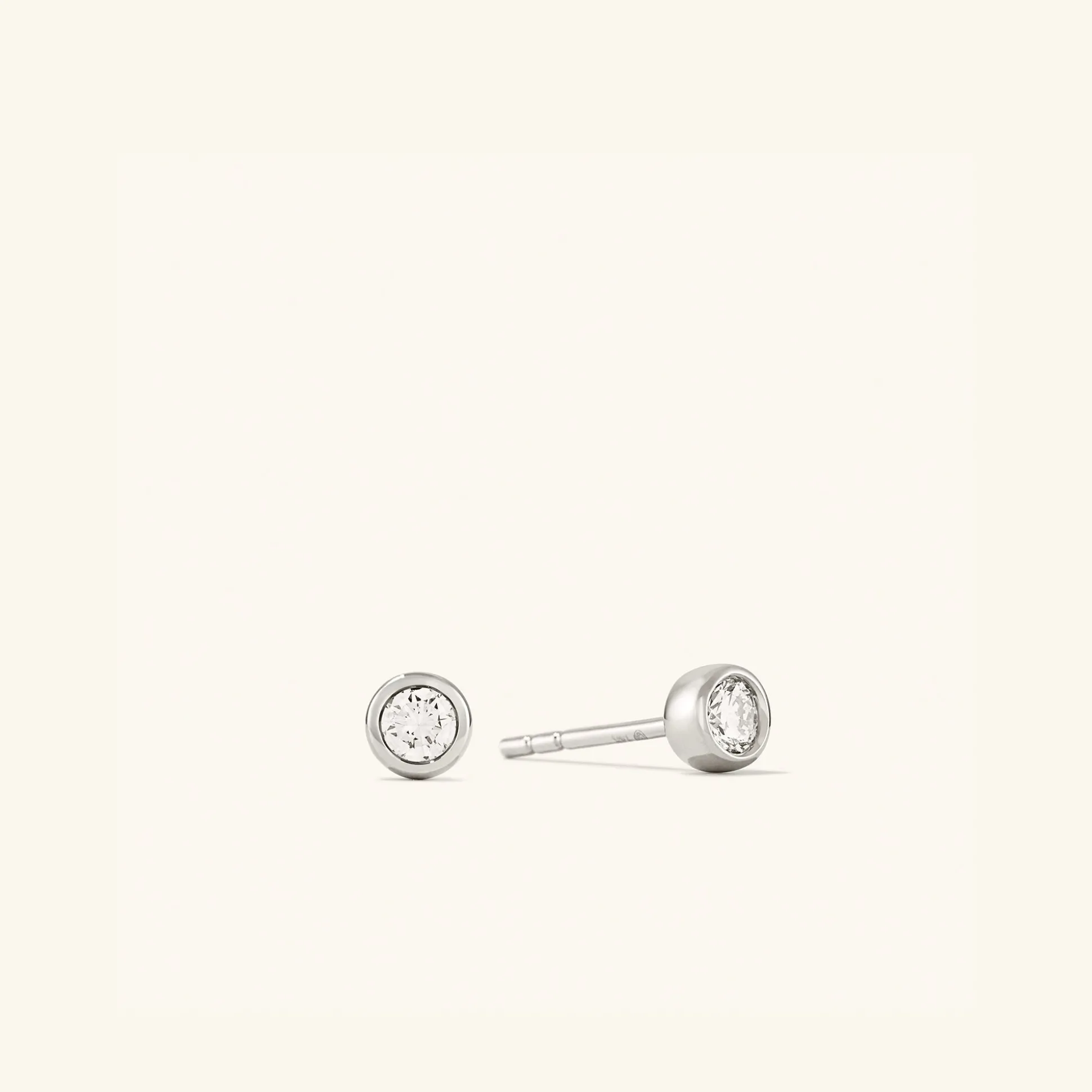 Mejuri Round Diamond Studs- Stud Earrings | Earrings