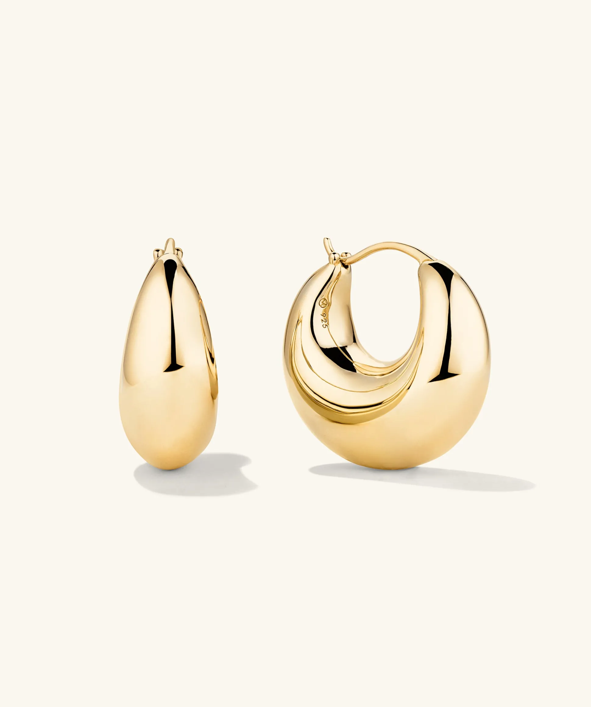 Mejuri Sculptural Hoops- Hoop Earrings | Earrings