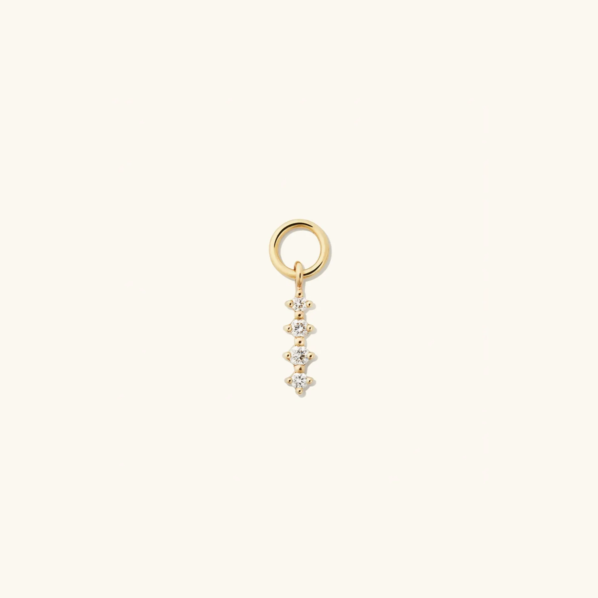 Mejuri Single Diamond Icicle Hoop Charm- Hoop Charms | Earrings