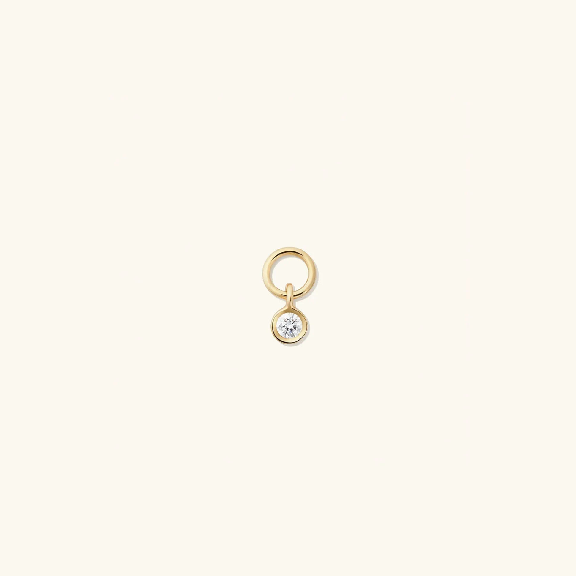 Mejuri Single Mini Gemstone Hoop Charm- Hoop Charms | Earrings