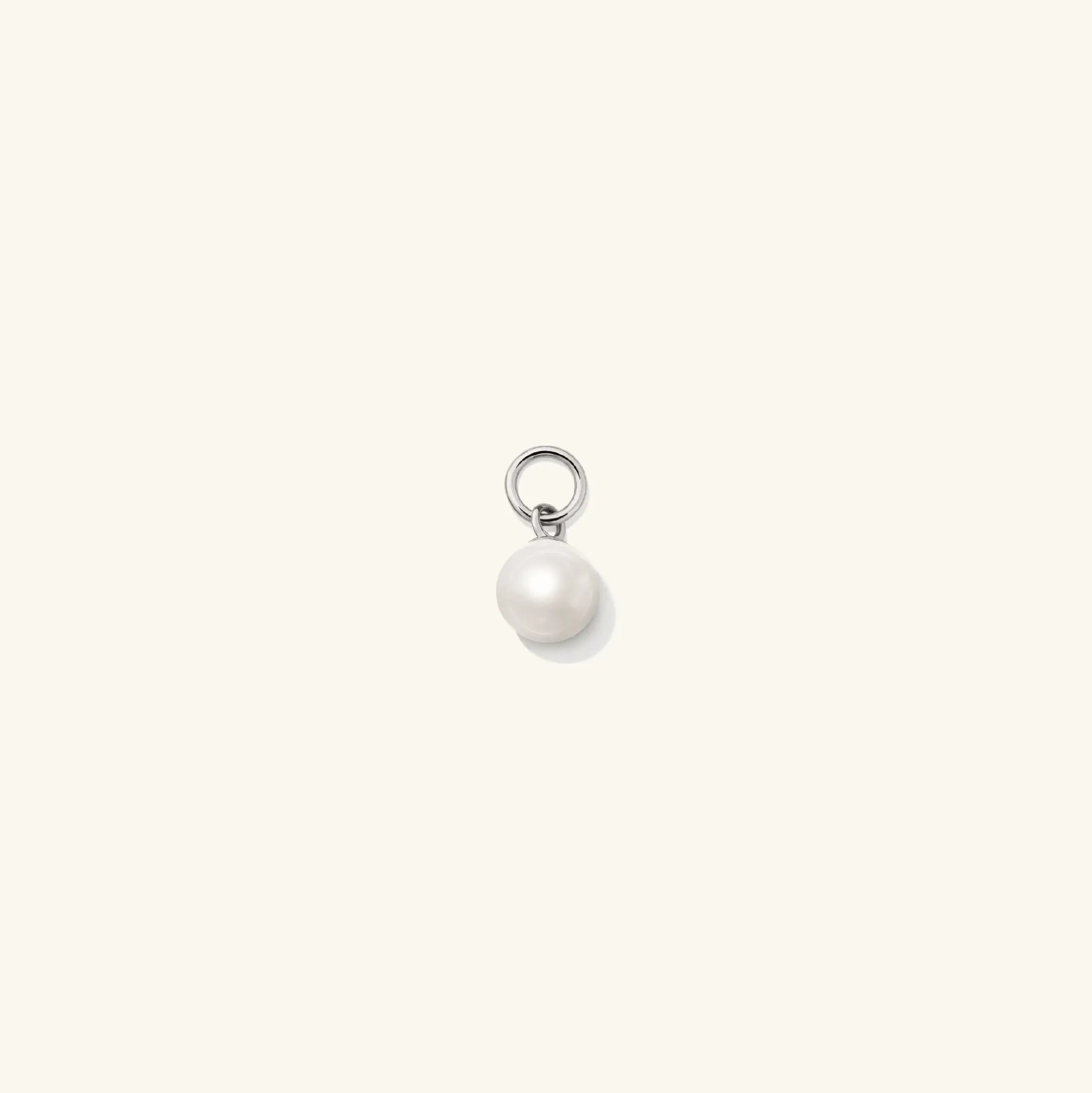 Mejuri Single Pearl Hoop Charm- Hoop Charms | Earrings