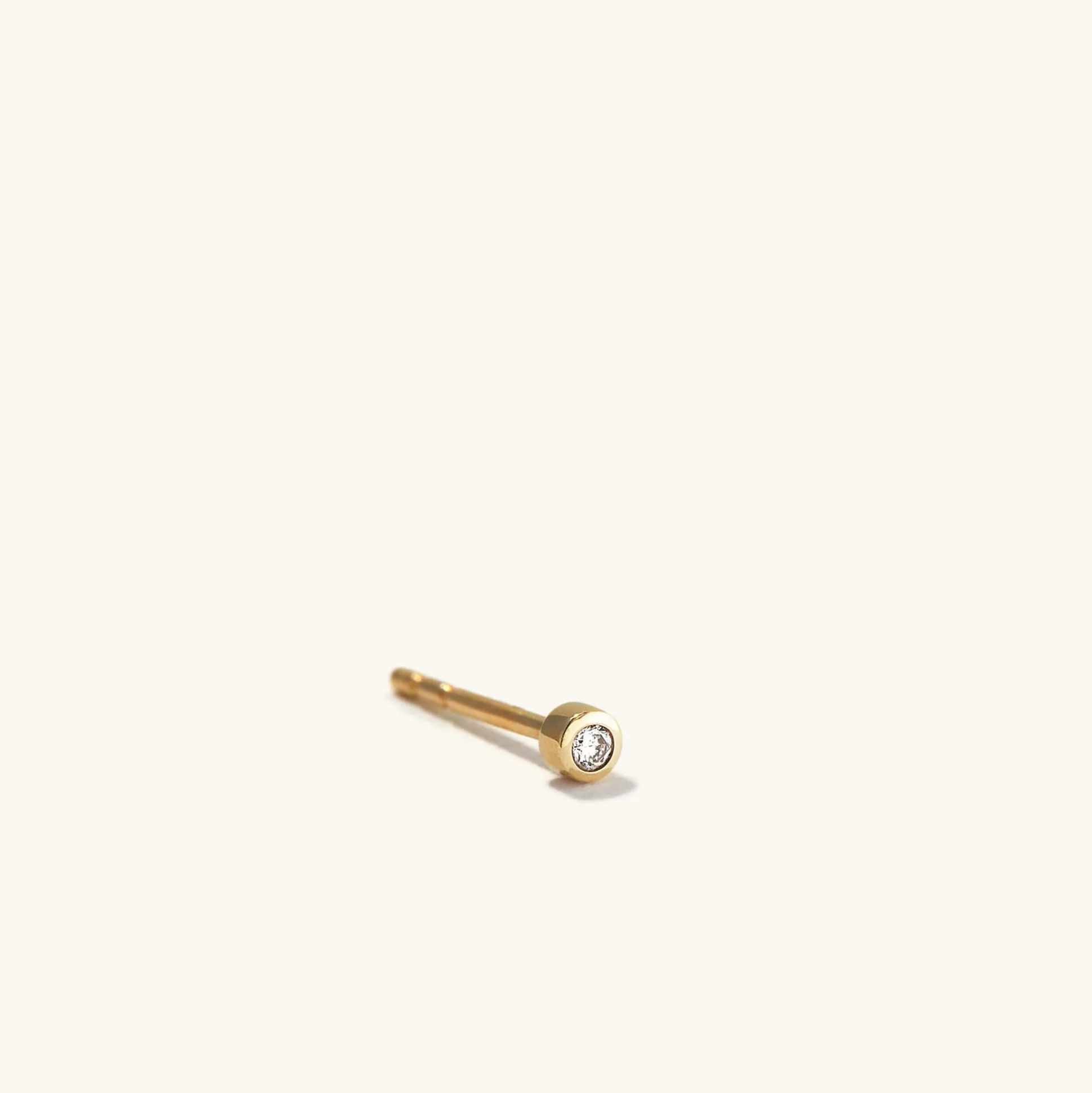 Mejuri Single Tiny Diamond Stud- Single Earrings | Stud Earrings