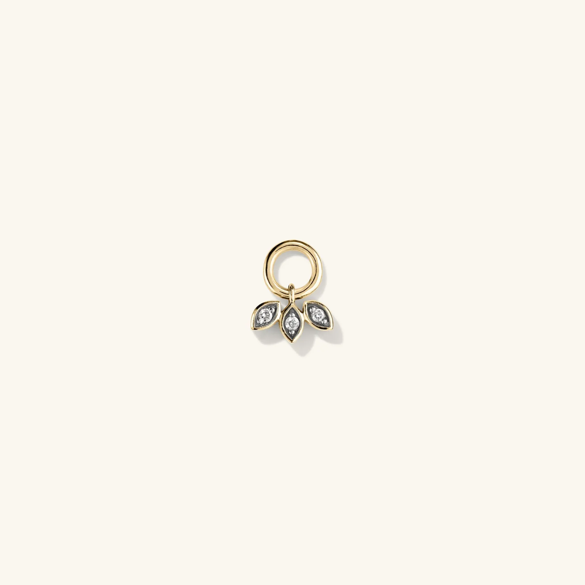 Mejuri Single Triple Marquise Diamond Hoop Charm- Hoop Charms | Earrings