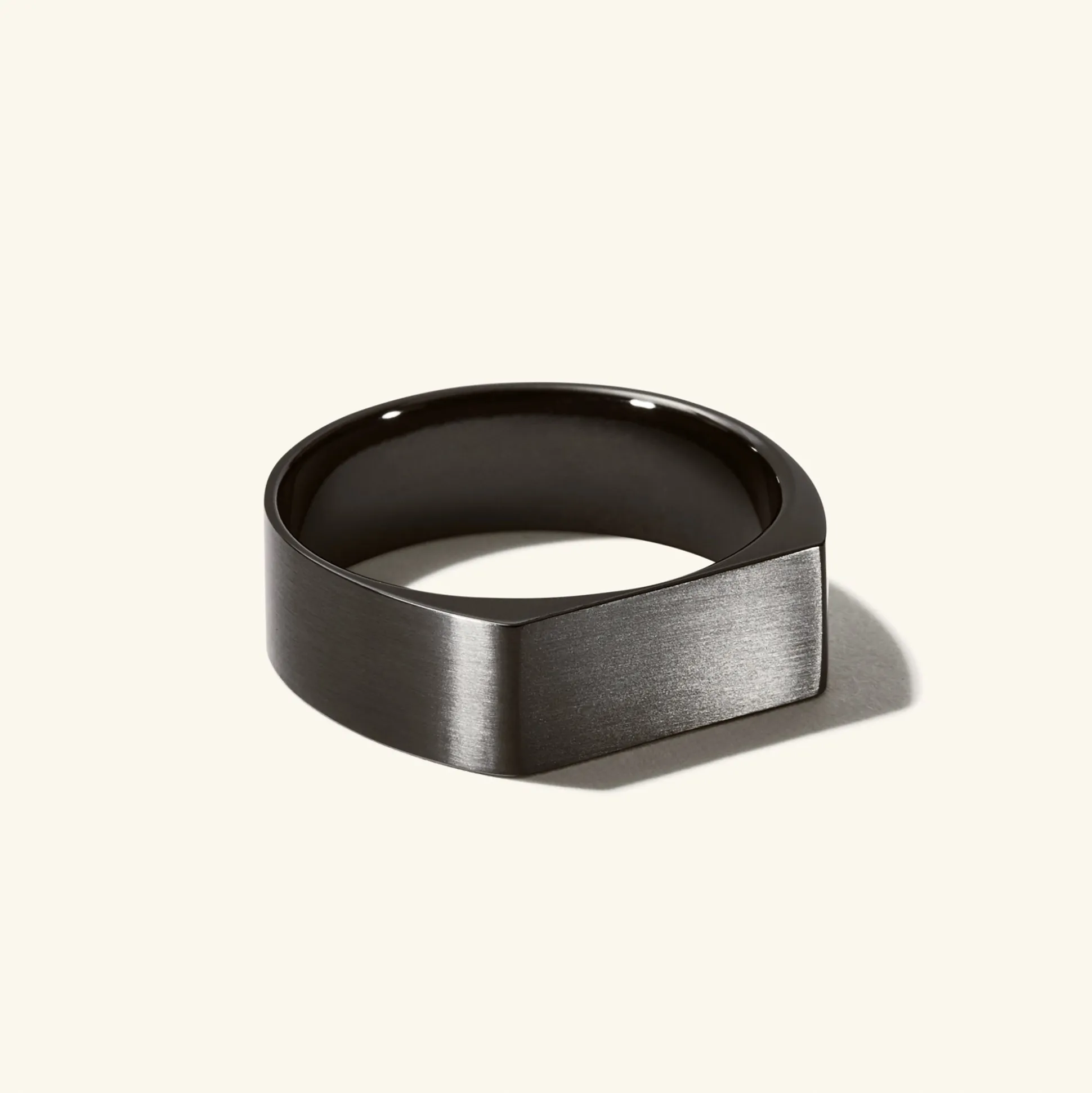 Mejuri Slim Rectangular Signet Ring- Rings | Men's