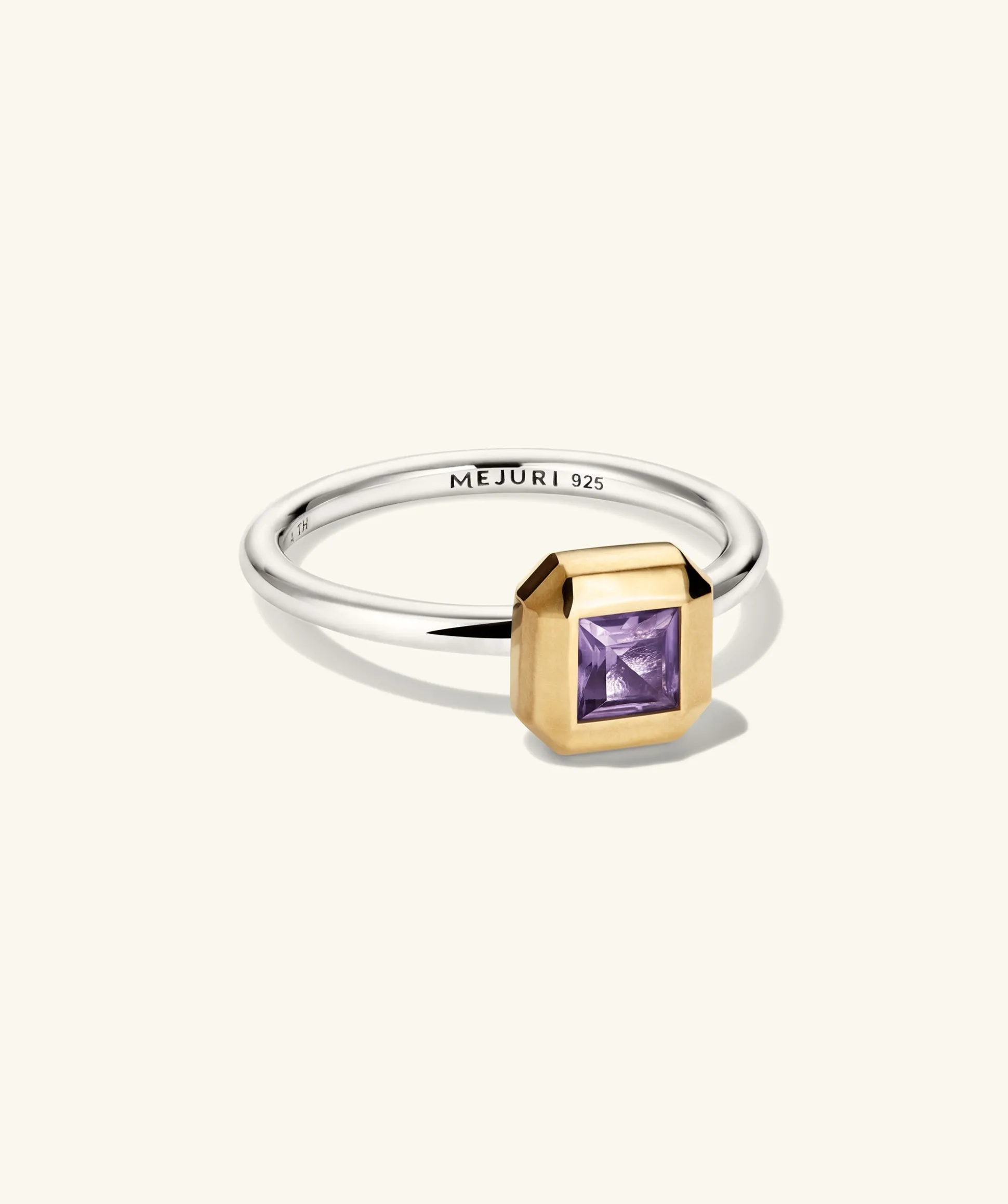 Mejuri Square Geo Gem Ring- Stackable Rings | Rings