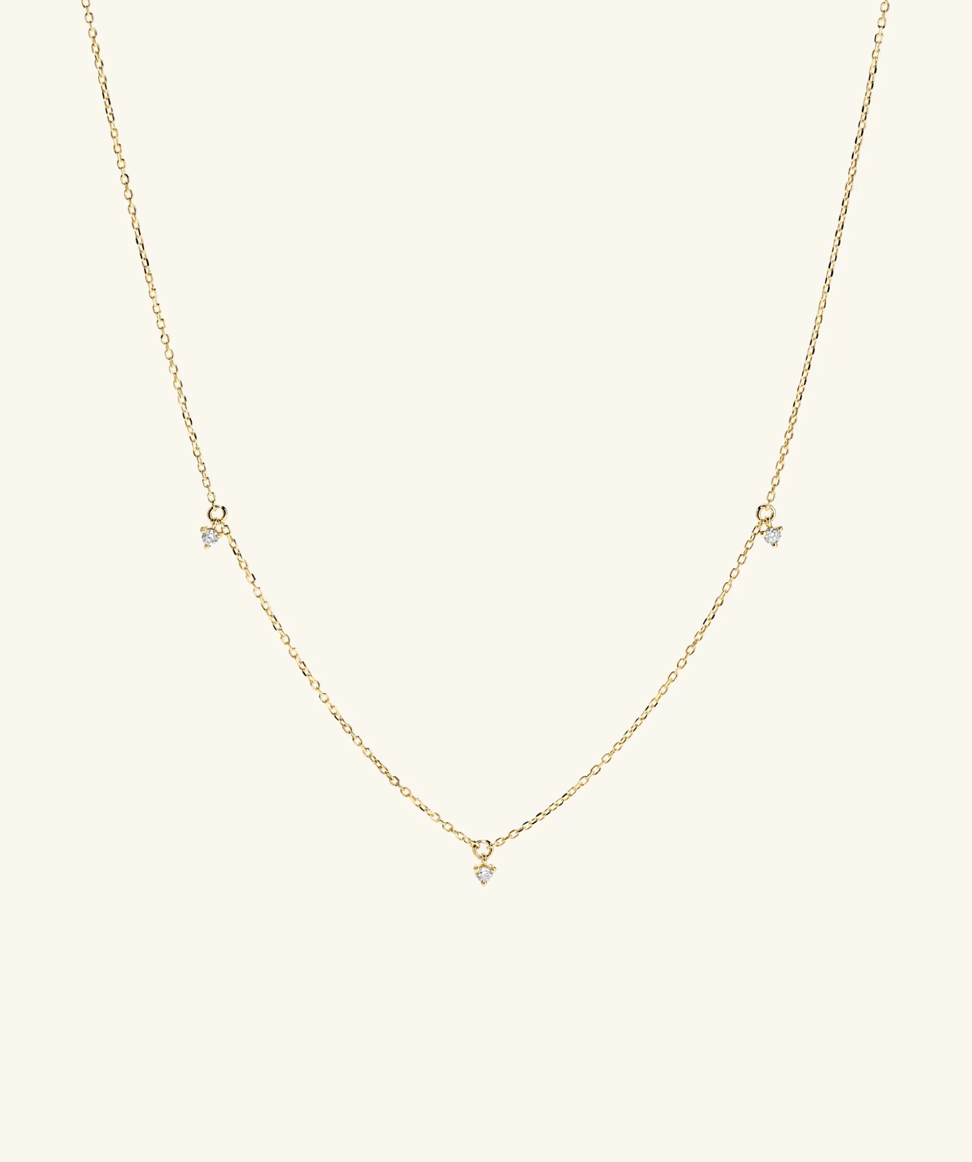 Mejuri Trio Diamond Necklace- Necklaces