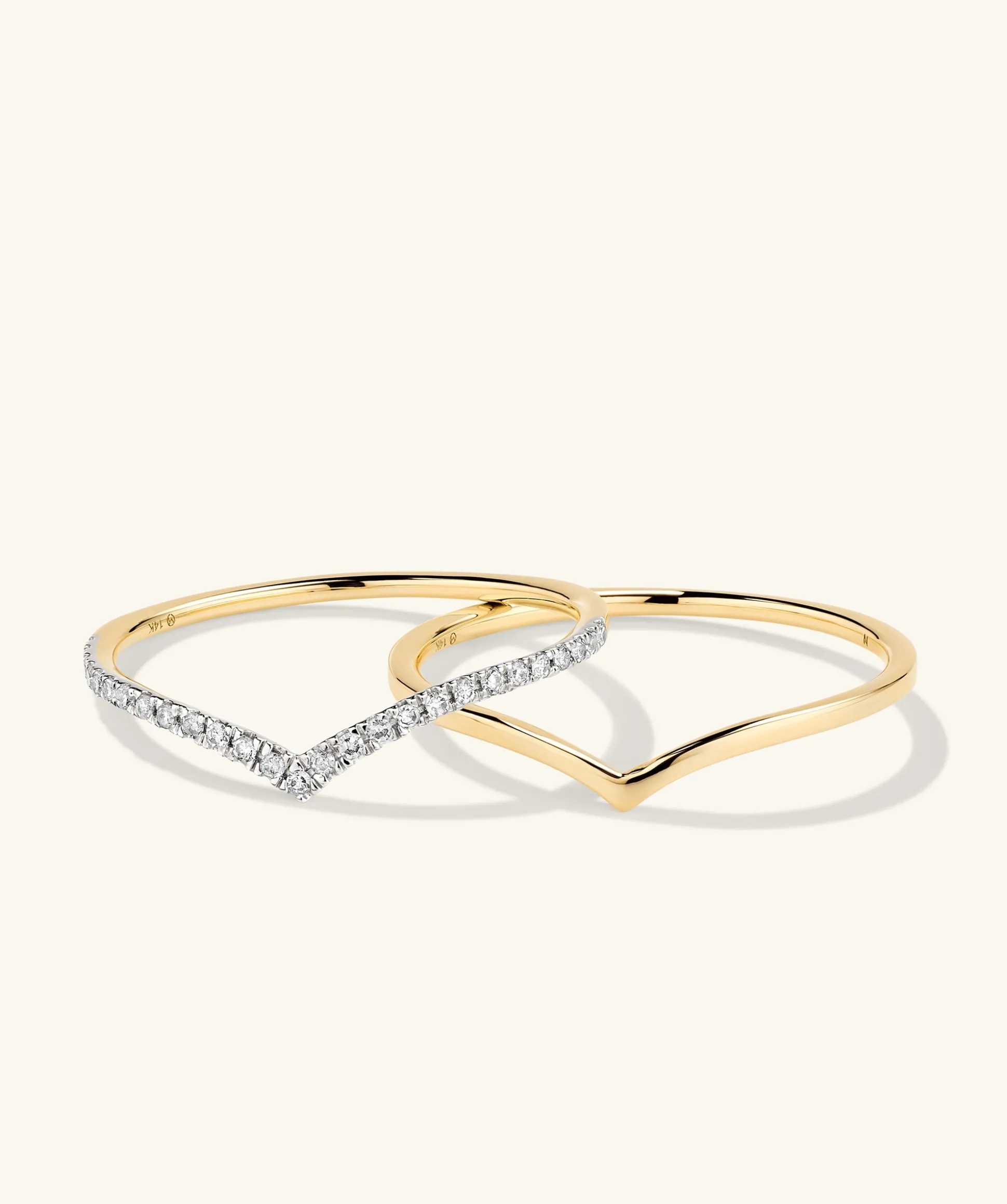 Mejuri Wishbone Stacker Set- Stackable Rings | Rings