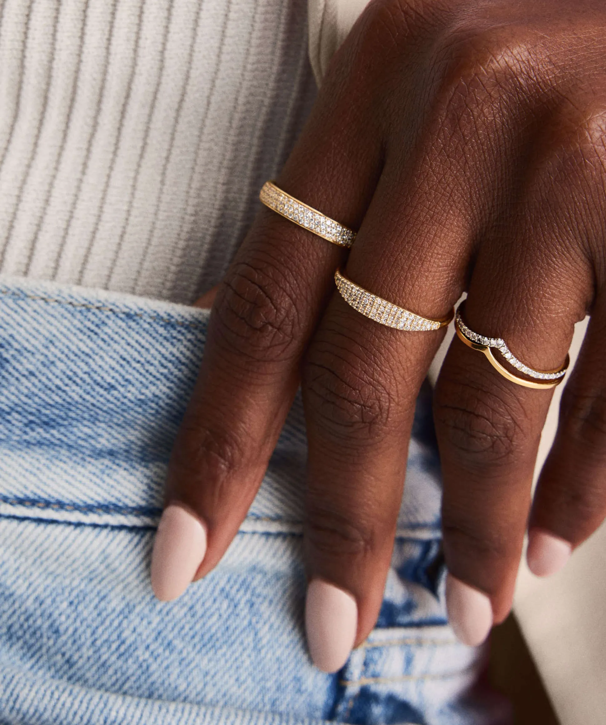 Mejuri Wishbone Stacker Set- Stackable Rings | Rings