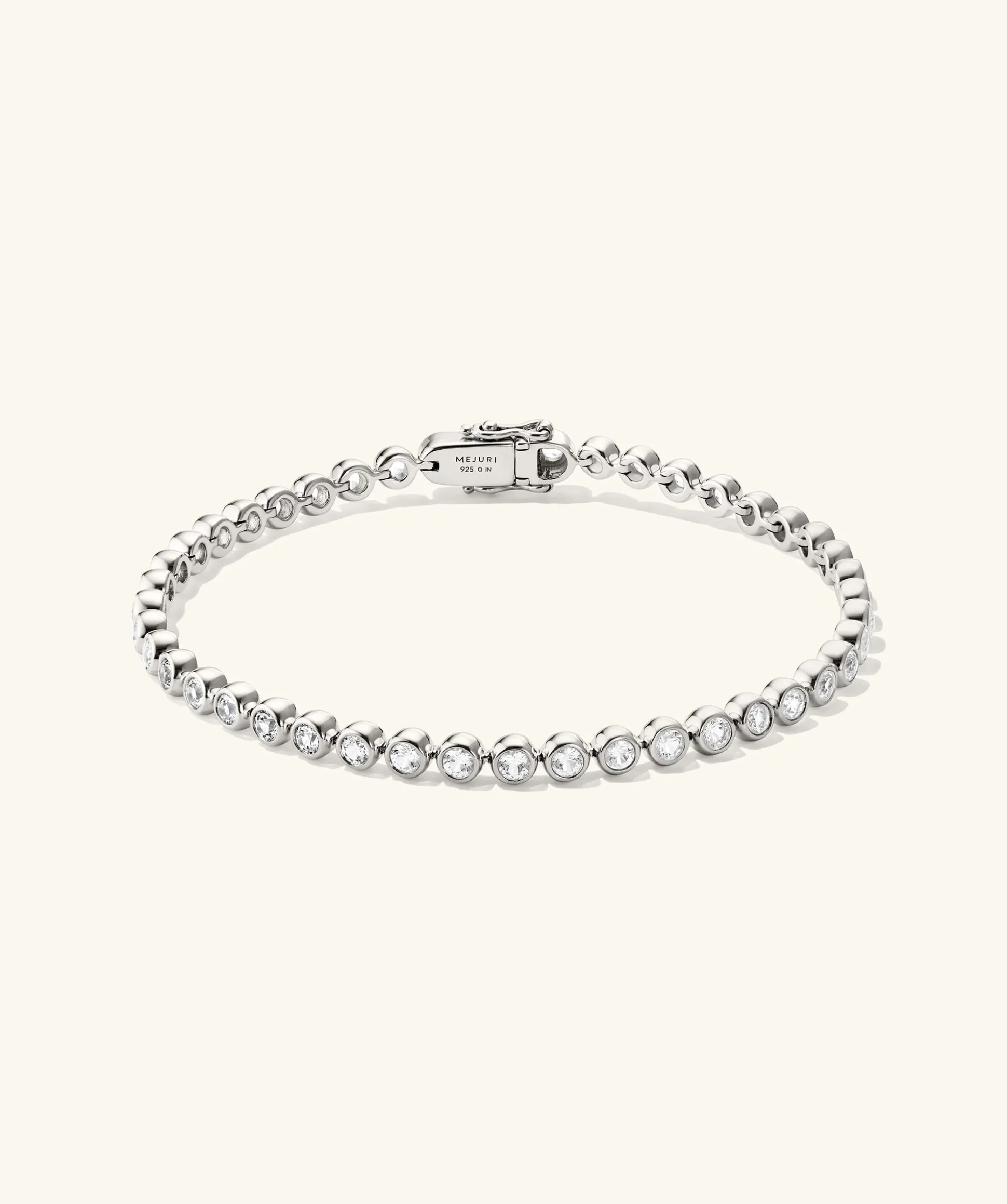 Mejuri Zadie Bezel Lab Grown Sapphire Tennis Bracelet- Tennis Bracelets | Bracelets