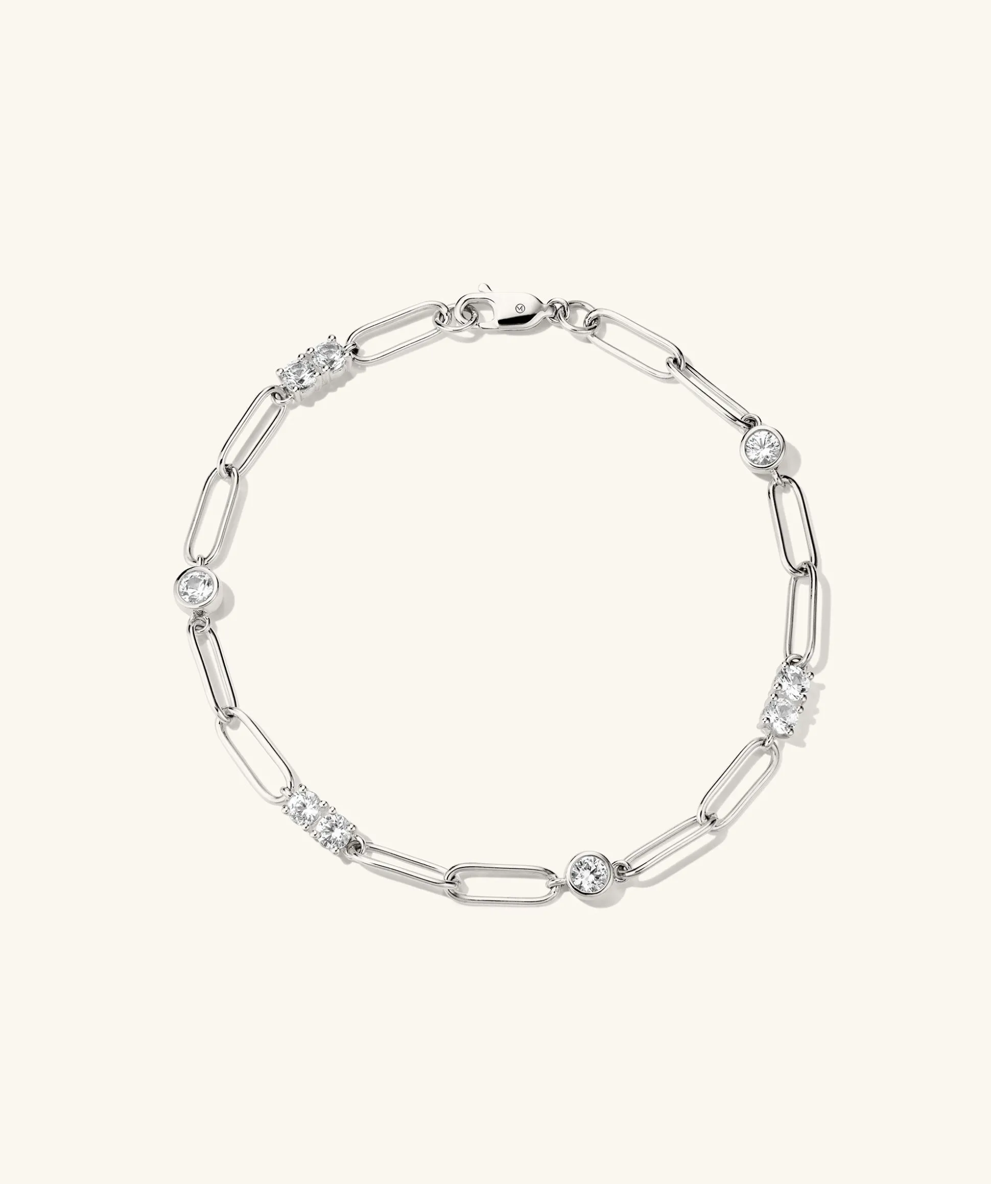 Mejuri Zadie Lab Grown Sapphire Chain Bracelet- Chain Bracelets | Bracelets