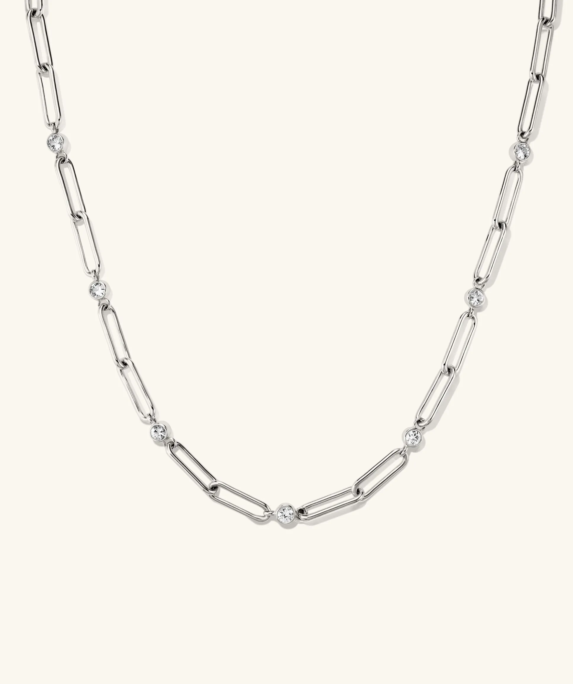 Mejuri Zadie Lab Grown Sapphire Chain Necklace- Chain Necklaces | Necklaces