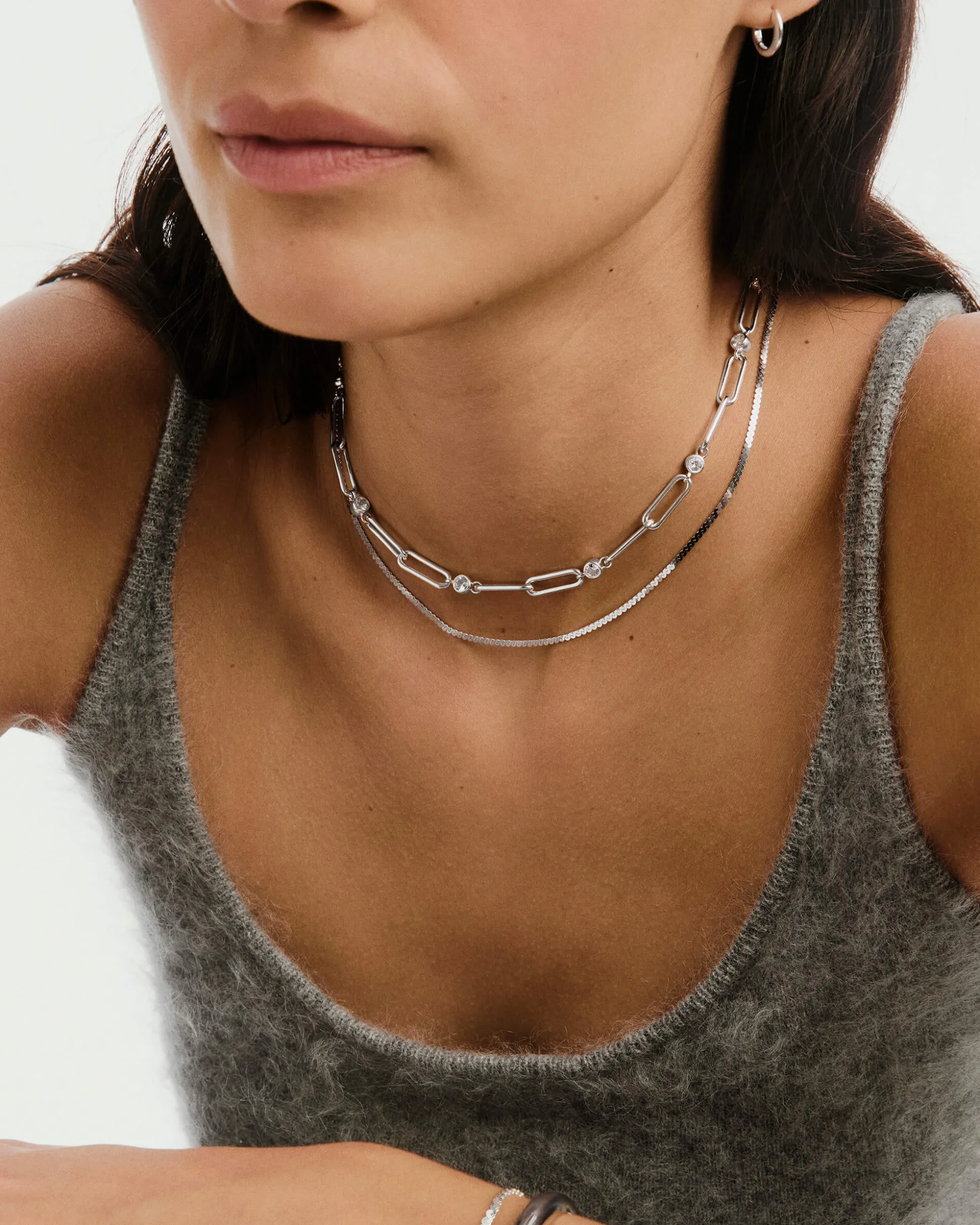 Mejuri Zadie Lab Grown Sapphire Chain Necklace- Chain Necklaces | Necklaces